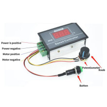 3X PWM Motor Speed Controller with Digital Display 30A PWM Adjustable Speed Stepless Regulator