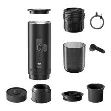 Cafetera Eléctrica para Coche, Casa o Camping, Portátil, 2 en 1, para Cápsulas de Café en Polvo, para Viajes.