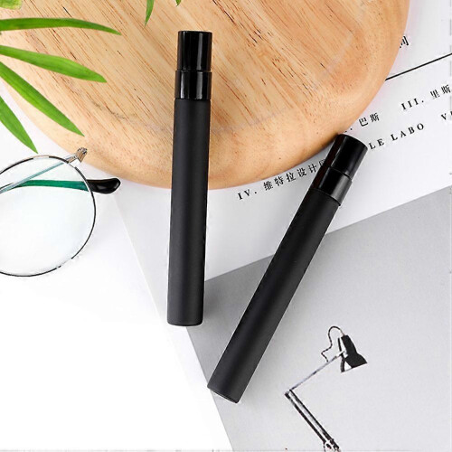 Travel Perfume Glass Bottle Spray Atomizer for Storage 5Pcs 10Ml Black 1