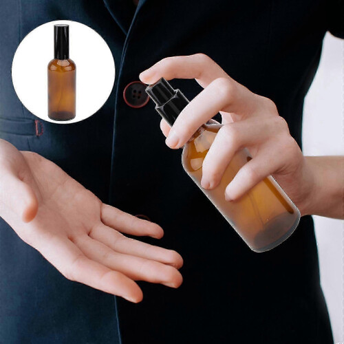 Perfume Spray Bottle Glass Sprayer for Storage Use 5Pcs Brown Empty 1