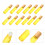 Roll-on Bottles Glass Empty Bottles for Storage 12Pcs Yellow Refillable 3