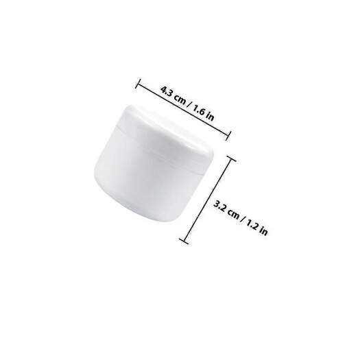 Facial Cream Bottles Plastic Cosmetic Containers for Storage 10Pcs White Empty 2