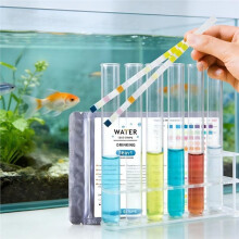 120pcs 16in1 Aquarium Test Strips Freshwater PH Water Quality Test Kit(Includes Test Tube + Dropper)