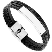 Herenarmband F87, zwart
