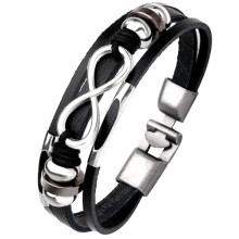 Herenarmband B70, zwart