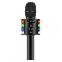 D168 Kabelloses Bluetooth-Karaoke-Mikrofon mit Lautsprecher, Schwarz