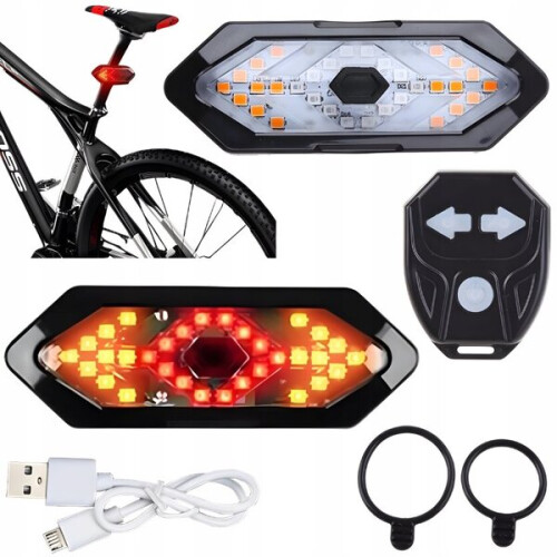 Feux de position clignotants de vélo, noirs