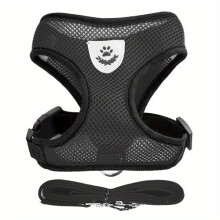 Arnés transpirable para gatos, negro, talla S