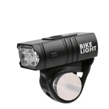 Phare de vélo rechargeable par USB, noir