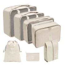 Reiseorganizer, Packbeutel Biliyer, 8-teilig, beige