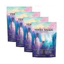 (4pcs)1-5x Yerba Mate Instant Tea Powder, Peach Mango Flavors, Natural Tea Mate with Prebiotics, Instant Tea for Men Women