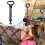 Wagon Pull Handle Retractable Height Adjustable Folding Camping Wagon Cart Handle Replacement Part for Camping Garden 7