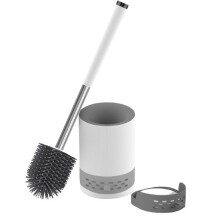 Brosse de toilette en silicone avec manche