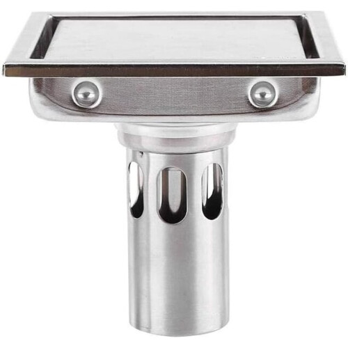 Siphon de sol carré de 110 mm en acier inoxydable 304 1