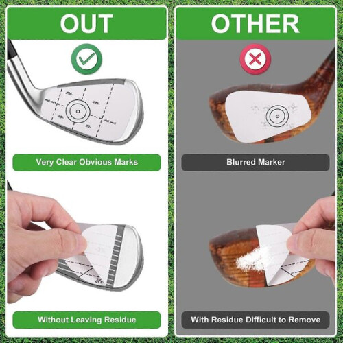 100pcs Golf Putter Strips Self-Learning Alignment Stick 2