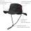 Outdoor wide-brimmed sun hat double-layer classic combat 3