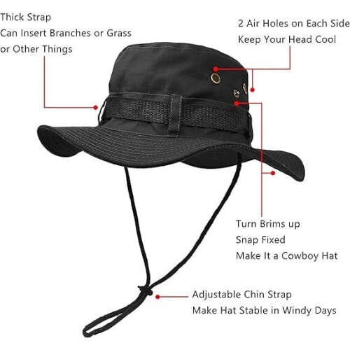 Outdoor wide-brimmed sun hat double-layer classic combat 2