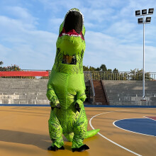 Fantasia inflável tiranossauro rex fantasia de dinossauro verde tiranossauro rex cosplay