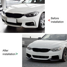Front Bumper Lip Spoiler Gloss Black for BMW 4