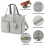 Grand sac à langer imperméable gris 4