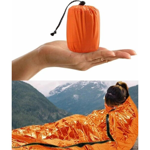 Schlafsack, 210 x 90 cm, orange
