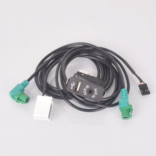 USB Aux prepínač + káblový adaptér pre BMW E60 E61 E63 E64 E87 E