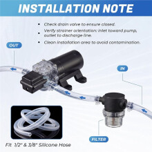 4 Pieces Water Pump Strainer 3/8 ID Hose Barb, Mesh Filter Screen Inline Twist- Plumbing Strainer 12v