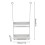Shower cabin hanging shelf with hooks, 2 pcs. 1