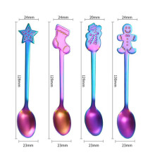 (4 pcs. spoon rainbow) daily home decorations tableware