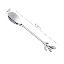 (silver leaf spoon 1 pc) daily decorations for home utensils do not rust