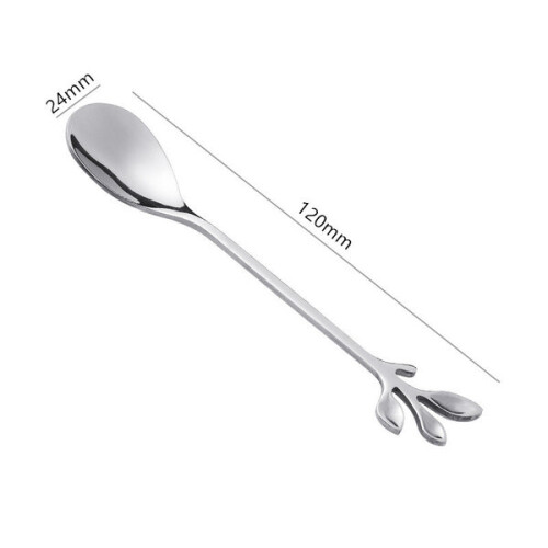 (silver leaf spoon 1 pc) daily decorations for home utensils do not rust