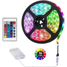 Bande lumineuse LED alimentée par piles, télécommande, plusieurs