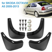 (Μαύρα) Λασπωτήρες SKODA OCTAVIA A5 2005-13 Προστατευτικοί λασπωτήρες αυτοκινήτου