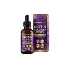 (Biotin collagen drops) CXINLky Collagen Biotin Drops Liquid Supplement for Hair Skin Nails Support Healthy Hair Growth Oral Liquid Drops