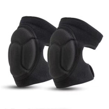 Knieschoner, weicher Schaumstoff, Klettverschluss, schwarz, Größe XL