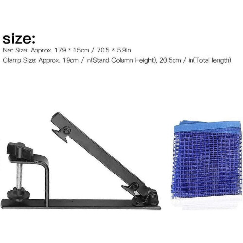 Rete da ping-pong con 2 supporti in metallo 1