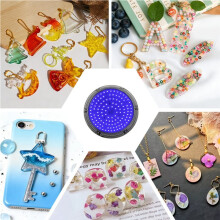 Lâmpada UV Ultravioleta para Resina, Alimentada Por USB, Usada para Fazer Joias, Brincos, Chaveiros, Lâmpada de Cura DIY, 8W, 120 LEDs, Preta.