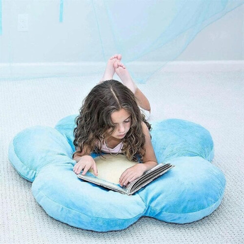 Cuscino morbido a forma di fiore da 50 cm (blu) 2