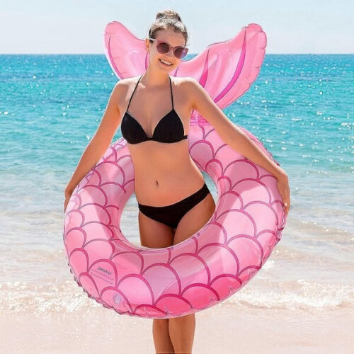 Inflatable mermaid float pink 110cm 1