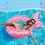 Inflatable mermaid float pink 110cm 3