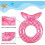 Inflatable mermaid float pink 110cm 4