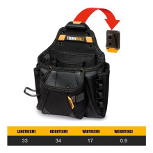 ToughBuilt TB-CT-01 Large-Size Carpenter'S Quick-Hang Multi-Function Tool Bag High-Capacity Tool Kit