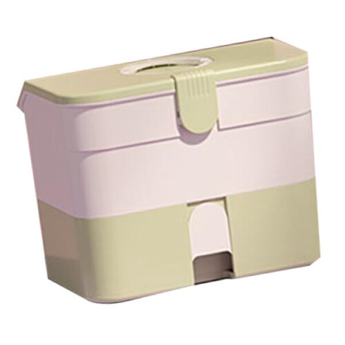 Nail polish storage box, 2 layers, green 1