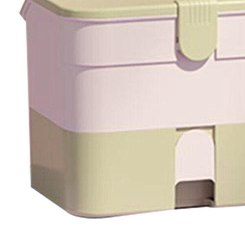 Nail polish storage box, 2 layers, green 2