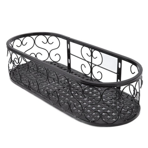 Supporto per vaso da fiori, nero, 10,5 cm 1