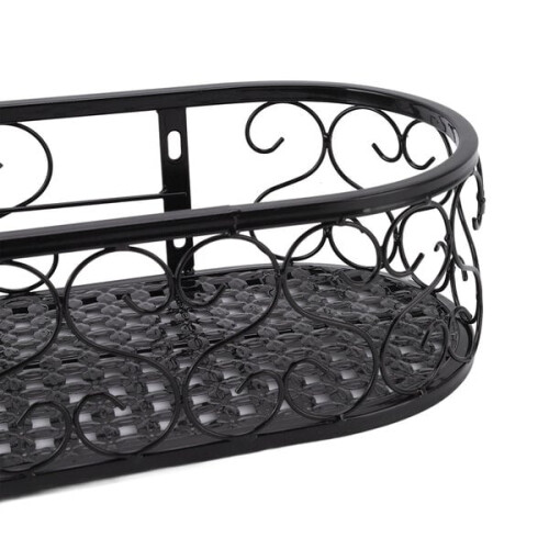 Supporto per vaso da fiori, nero, 10,5 cm 2