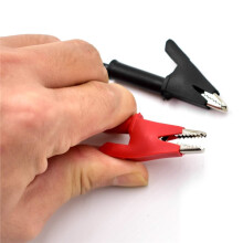 Plug to Alligator Clip Test Lead Cable 1000V/20A,100cm Flexible Copper Wire, Heavy Duty Multimeter Test Cables