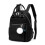 Schwarzer Damenrucksack, Polyurethan, Polyester, Nylon - ergonomisch 5