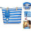 Sac à vin de plage bleu avec compartiment isotherme secret 2