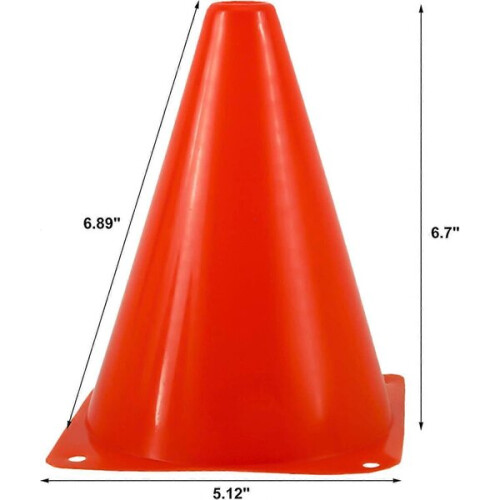 Cones de trânsito de plástico de 7 polegadas para treinamento esportivo 2